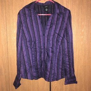 Alfani purple button down shirt top women’s